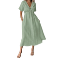 Brianna - Relaxed V-Neck Maxi Dress
