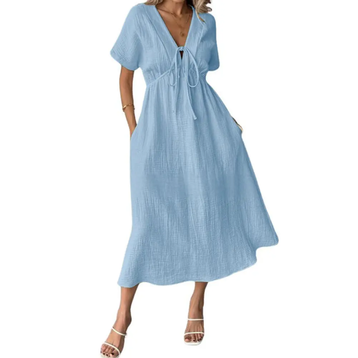 Brianna - Relaxed V-Neck Maxi Dress