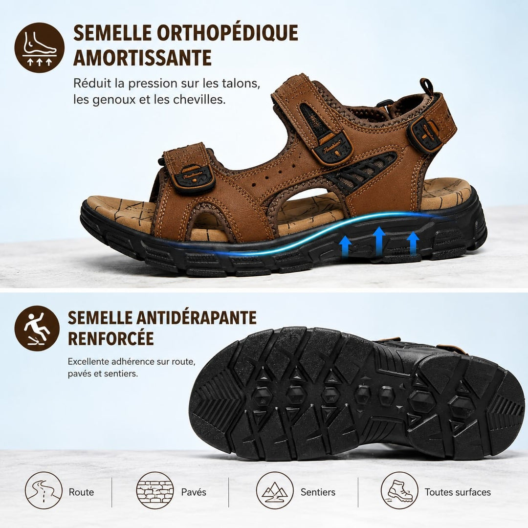 Marcus - Leather Orthopedic Sandals (Buy 1 Get 1 Free)
