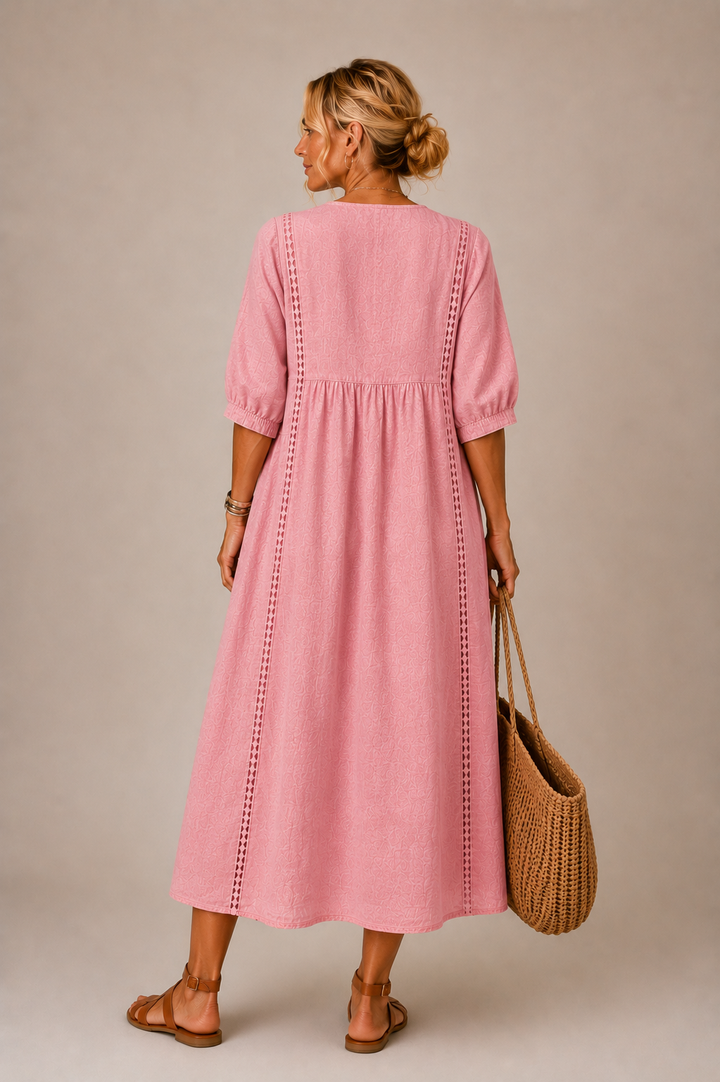 Ciara – Linen Blend Midi Dress