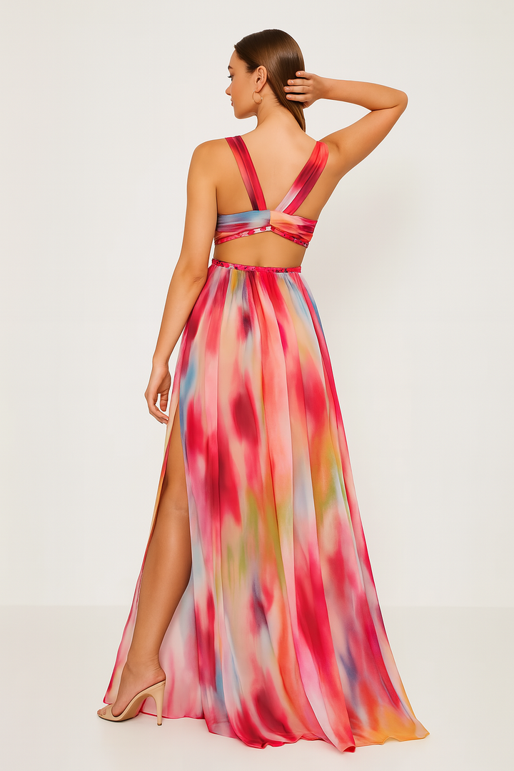 Faye – Painted Maxi Dress for Summer Escapes