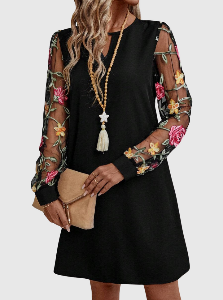 Jaia – Elegant V-Neck Floral Mini Dress