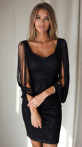 Mirasol – Shimmering Evening Dress with Deep Neckline