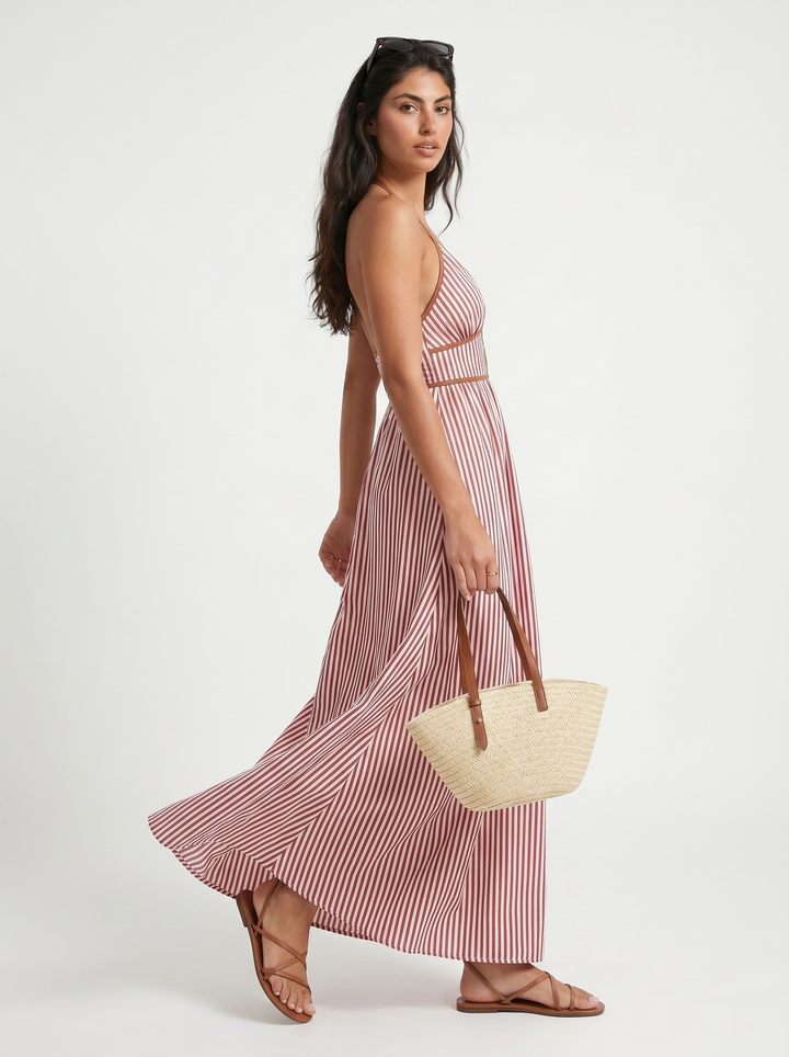 Pia - Flowing Halter Summer Maxi Dress