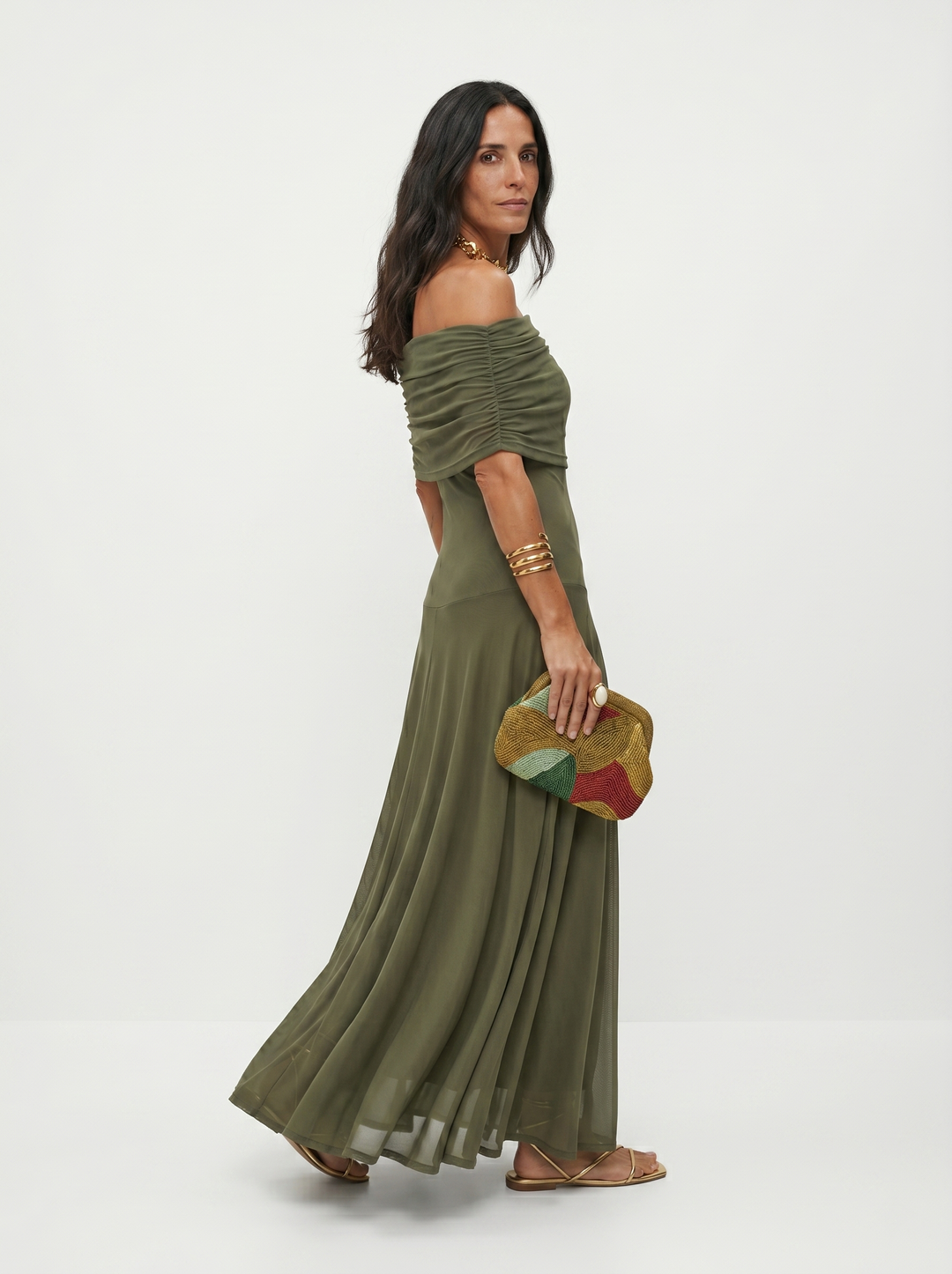 Mia - Elegant Off Shoulder Maxi Dress