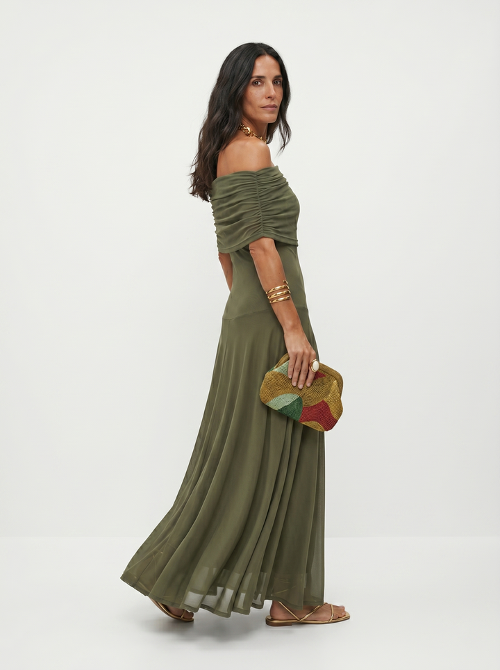 Mia - Elegant Off Shoulder Maxi Dress