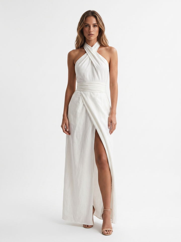 Norlene – Elegant Halter Maxi Dress