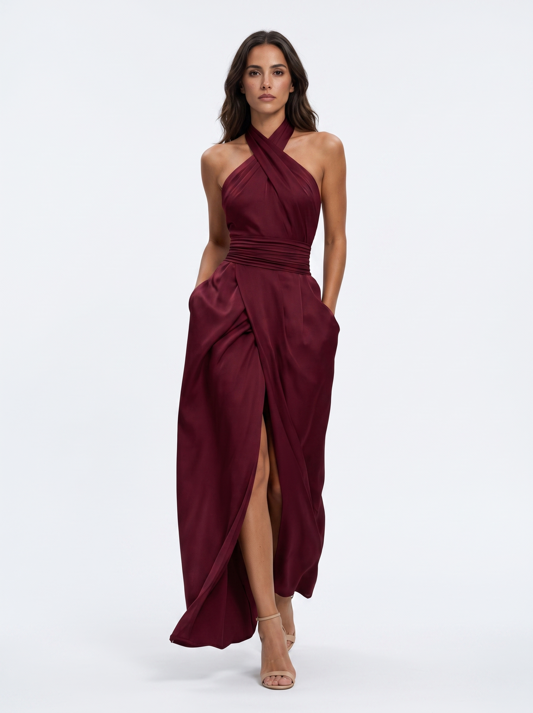 Norlene – Elegant Halter Maxi Dress