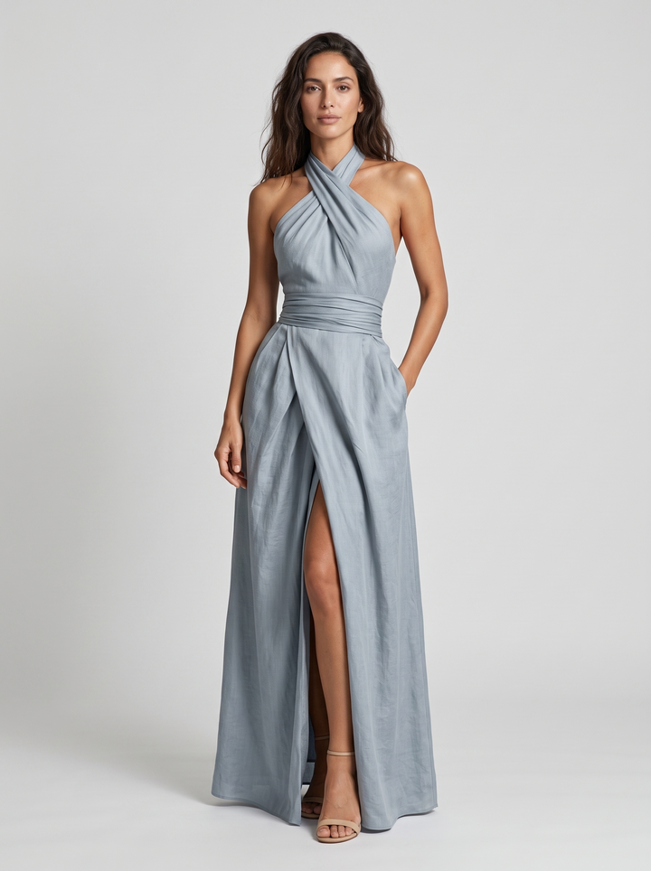 Norlene – Elegant Halter Maxi Dress