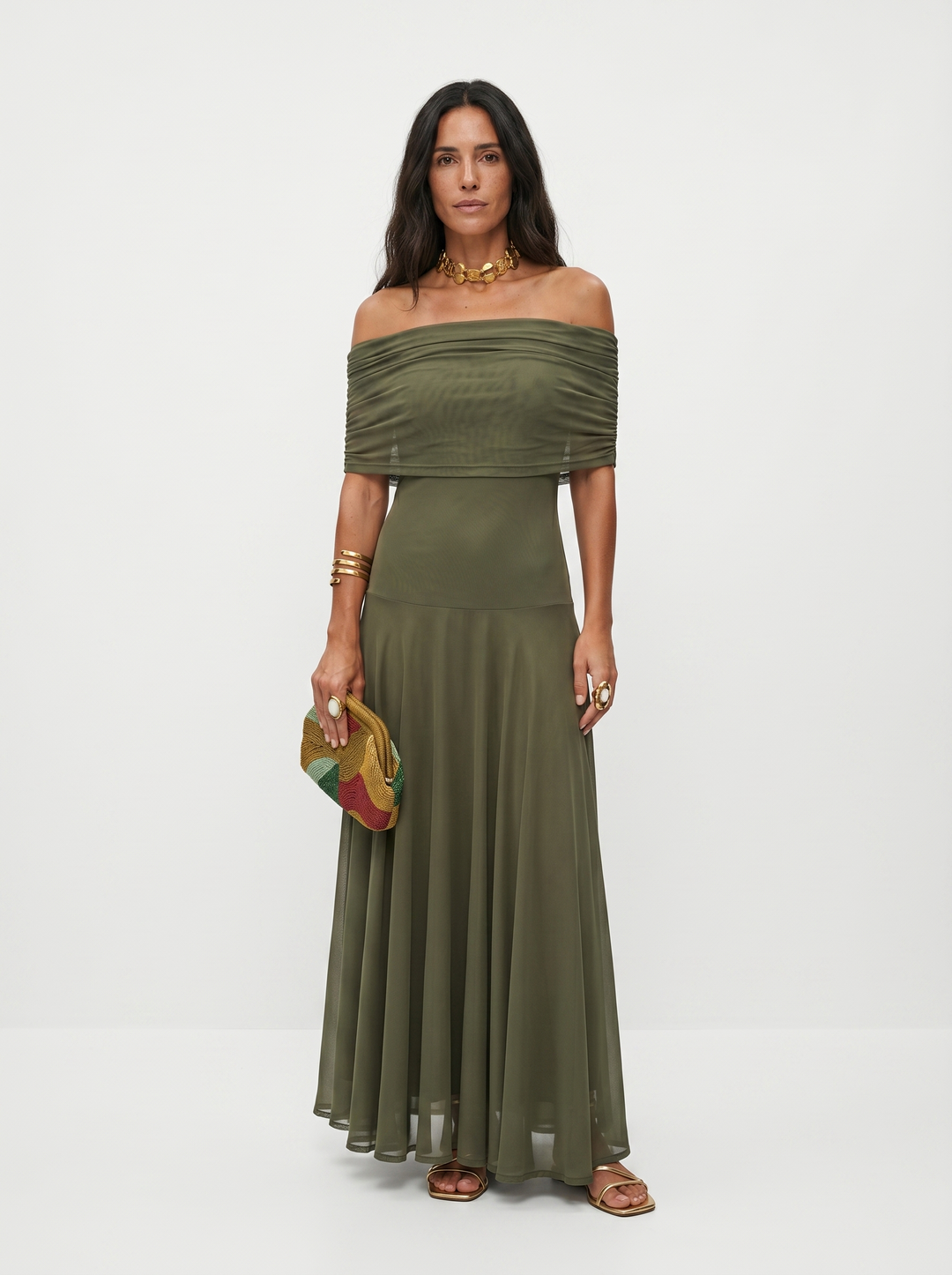 Mia - Elegant Off Shoulder Maxi Dress
