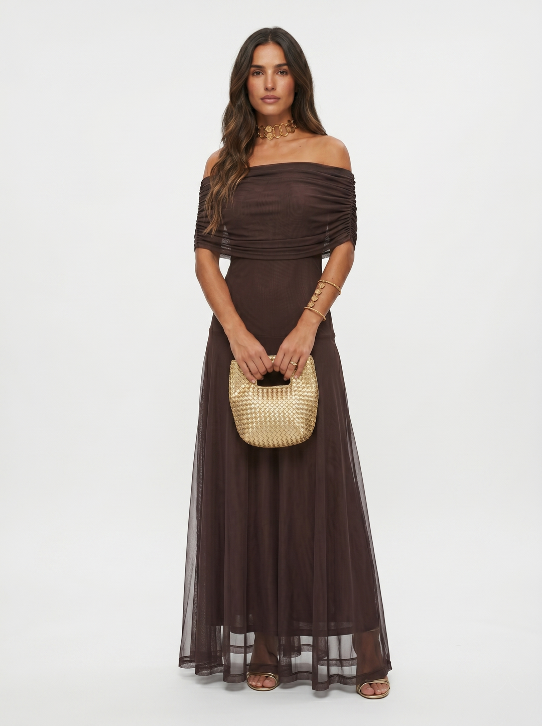 Mia - Elegant Off Shoulder Maxi Dress