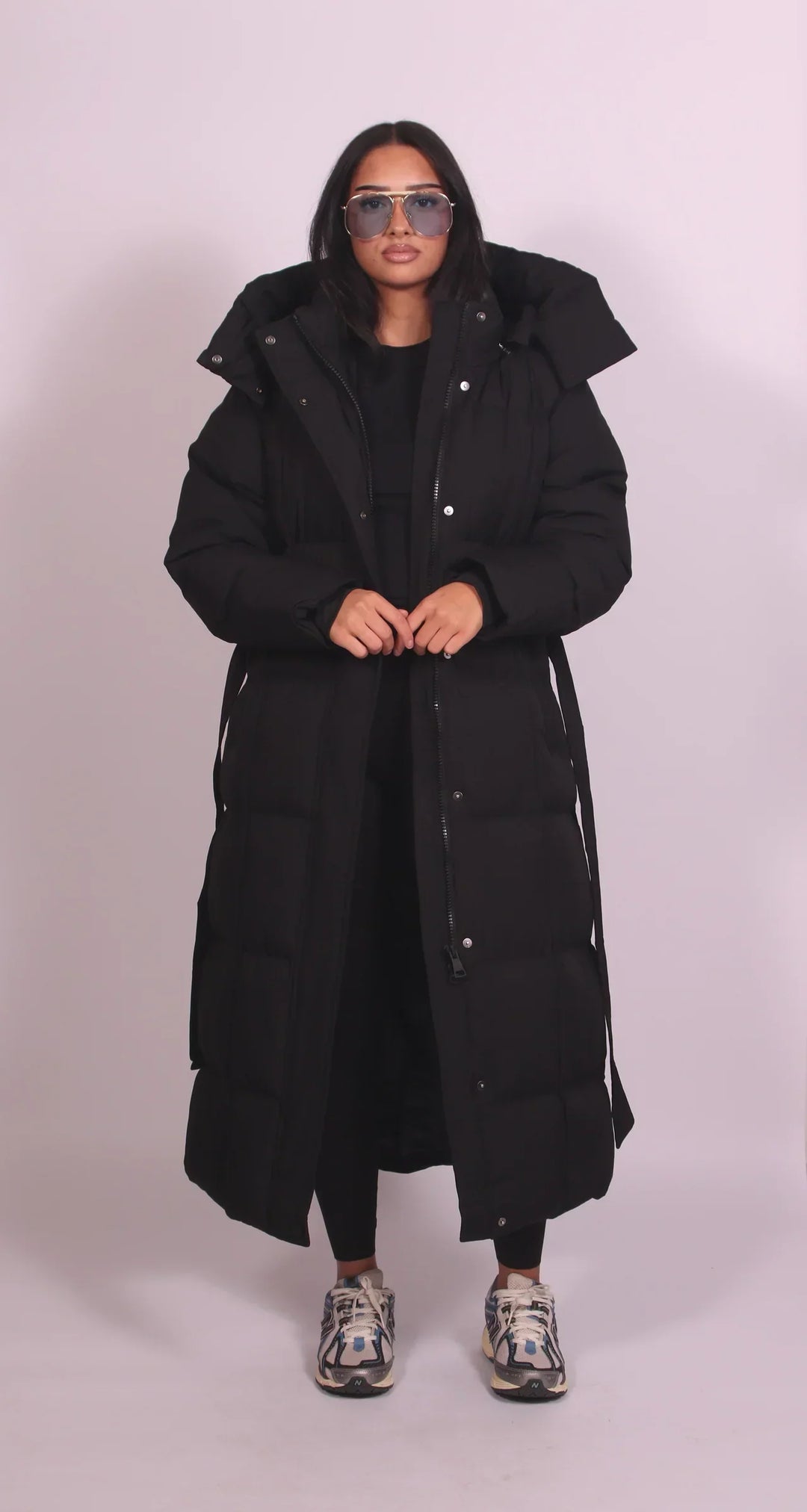 Kelly – Long Belted Puffer Coat