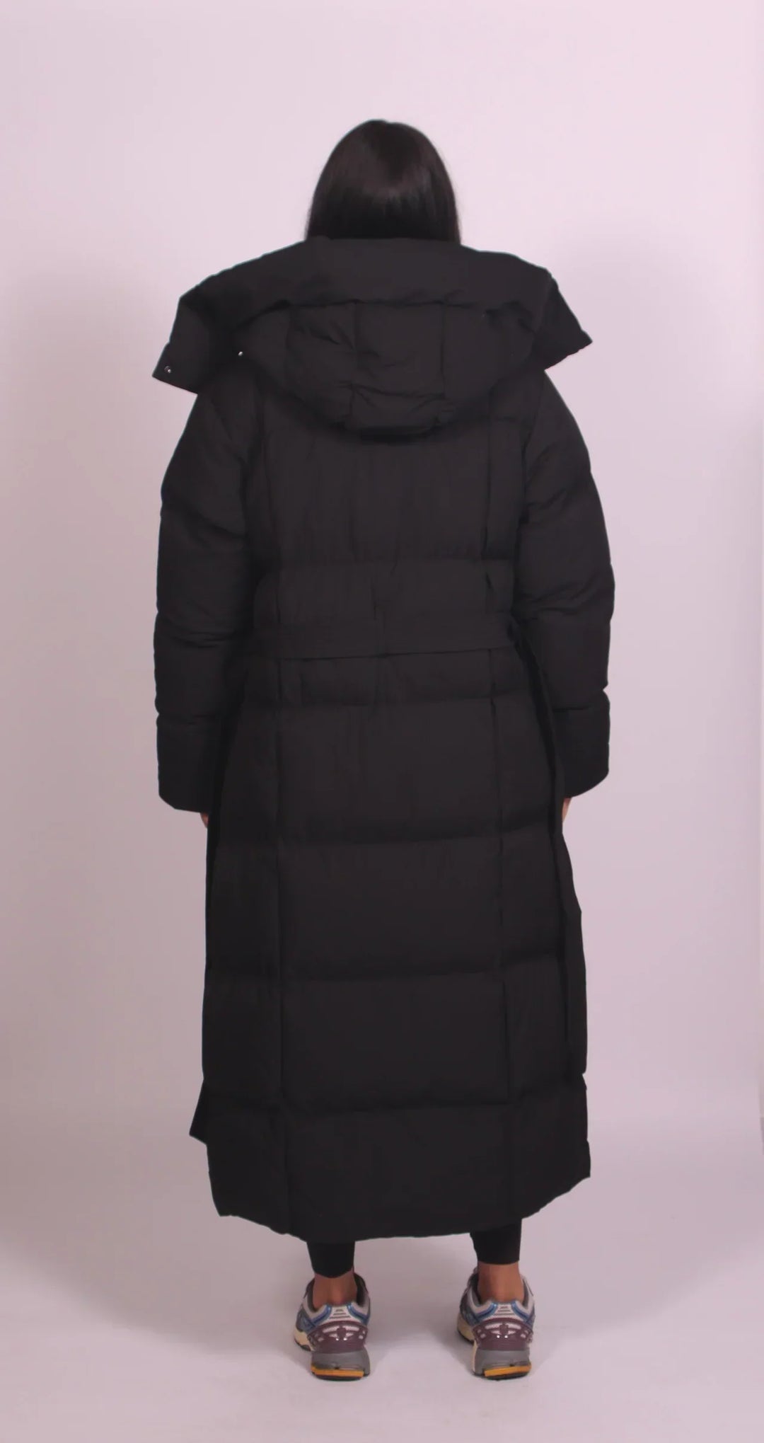 Kelly – Long Belted Puffer Coat