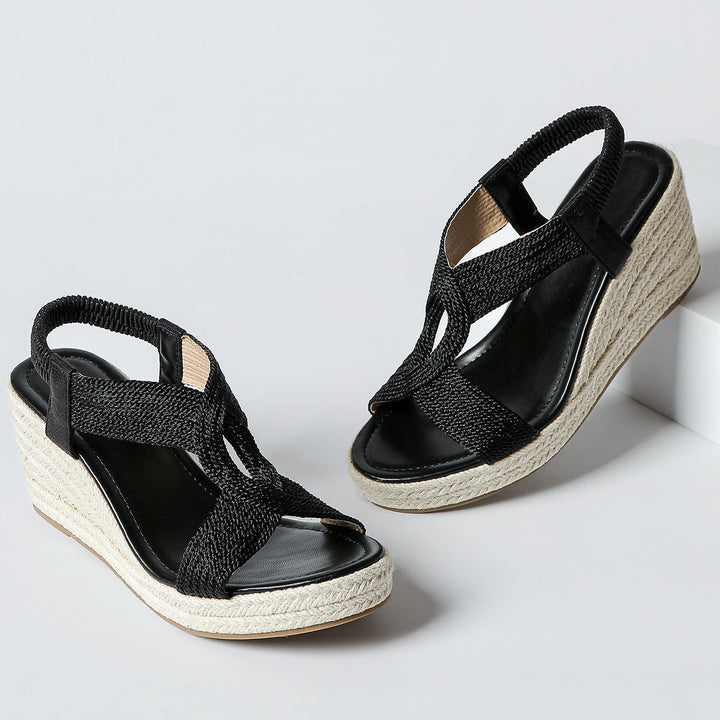 Helga - Braided Wedge Summer Sandals