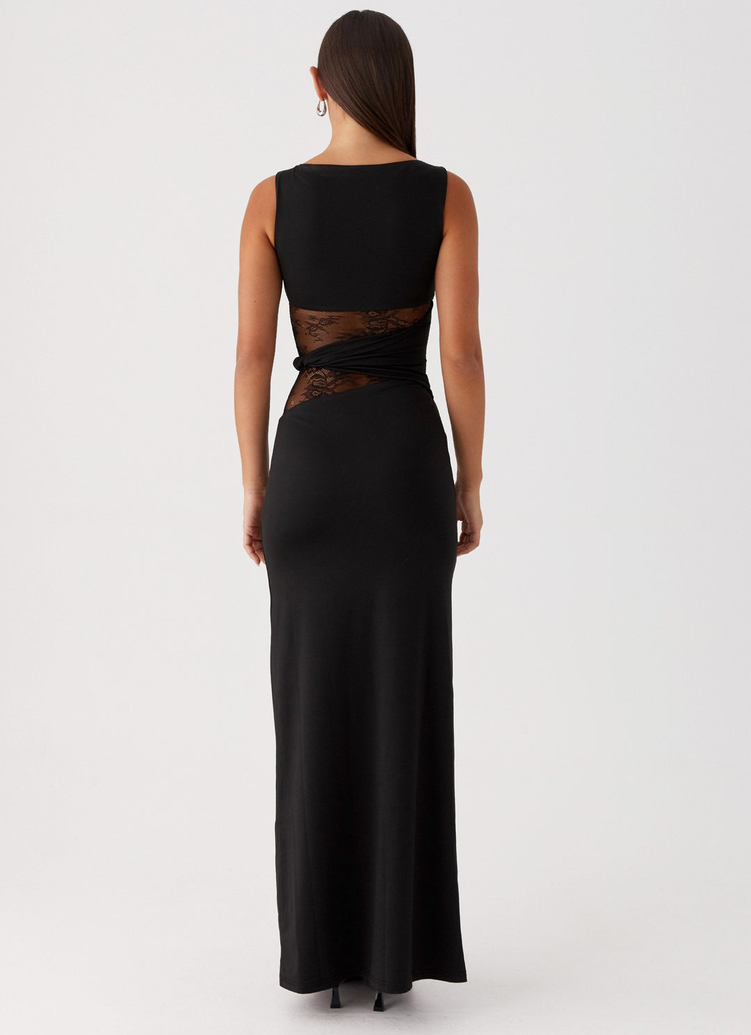 Larra – Figure Hugging Maxi Dress with Cutouts and Lacing
