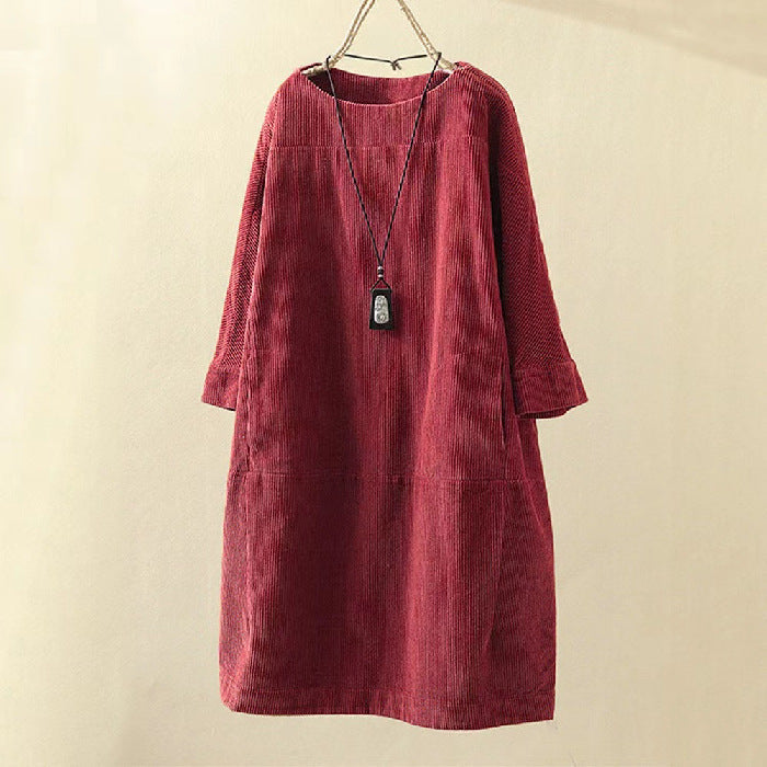 Yasie – Elegant Retro Midi Dress for Effortless Timeless Charm