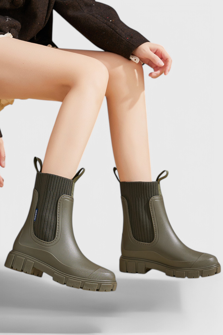 Waterproof Maelie Chelsea Boots with Slip-Resistant Sole