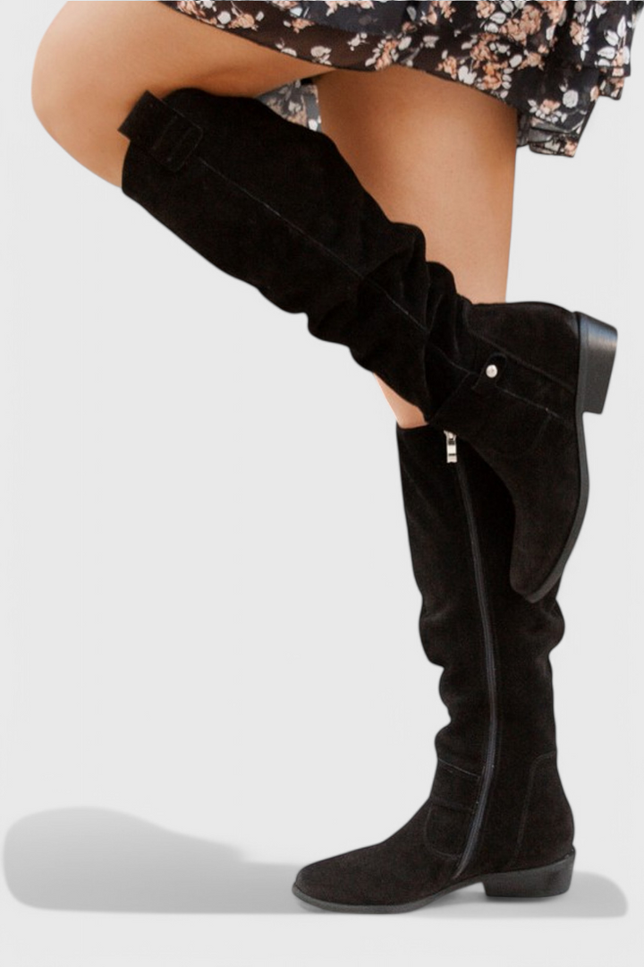 Celine Retro High Boots with Elegant Vintage Silhouette