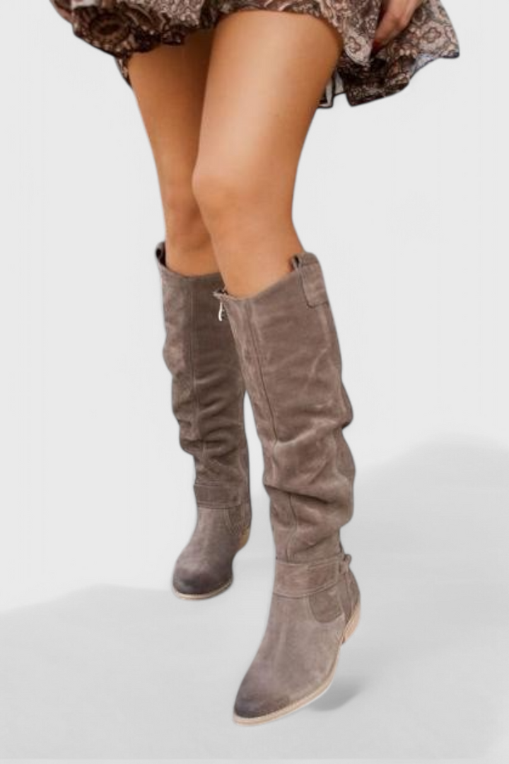 Celine Retro High Boots with Elegant Vintage Silhouette