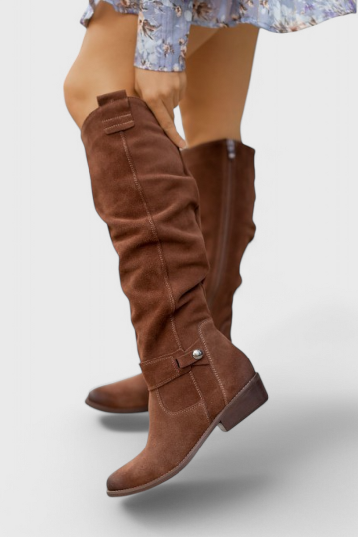 Celine Retro High Boots with Elegant Vintage Silhouette