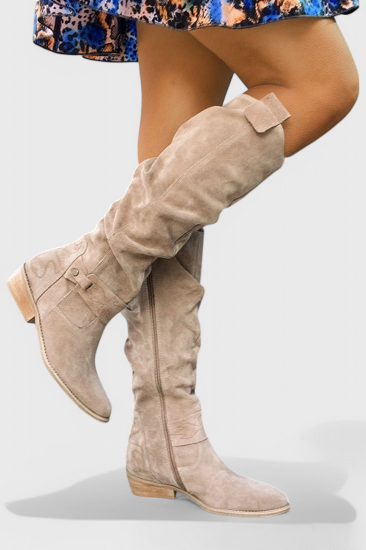 Celine Retro High Boots with Elegant Vintage Silhouette