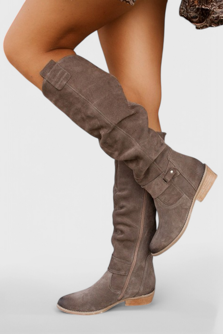 Celine Retro High Boots with Elegant Vintage Silhouette