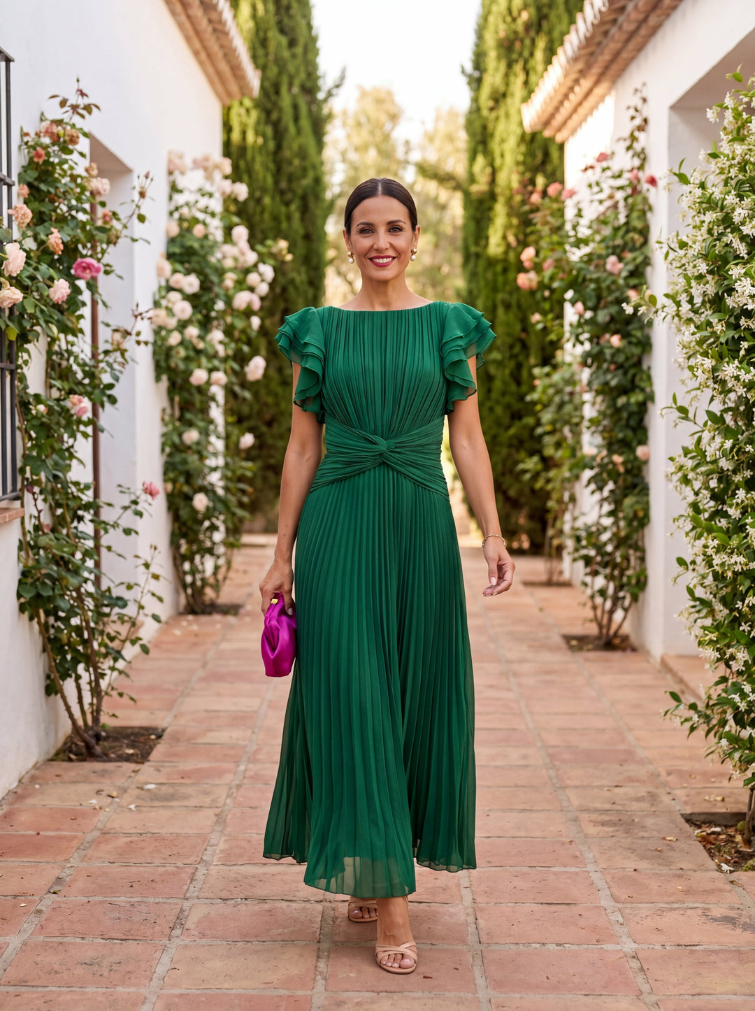 Nellie – Elegant Flowy Midi Dress