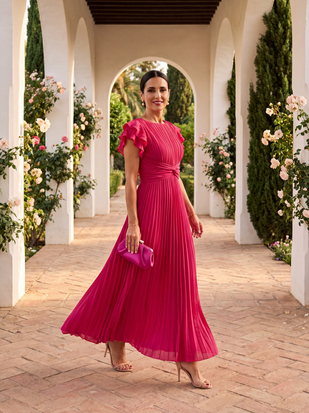 Nellie – Elegant Flowy Midi Dress