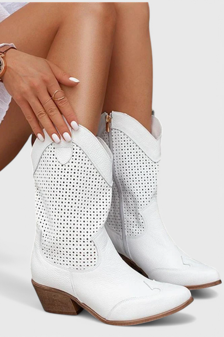 Annalla Zippered Lightweight Western Boots