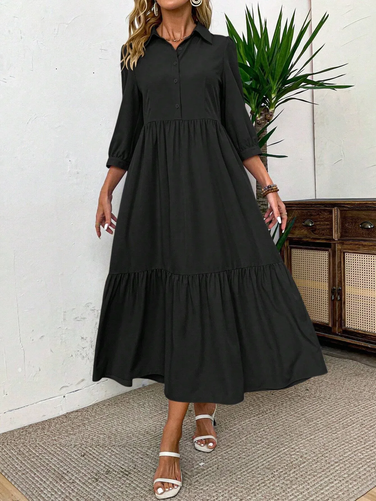 Lena - Flowing shirt dress