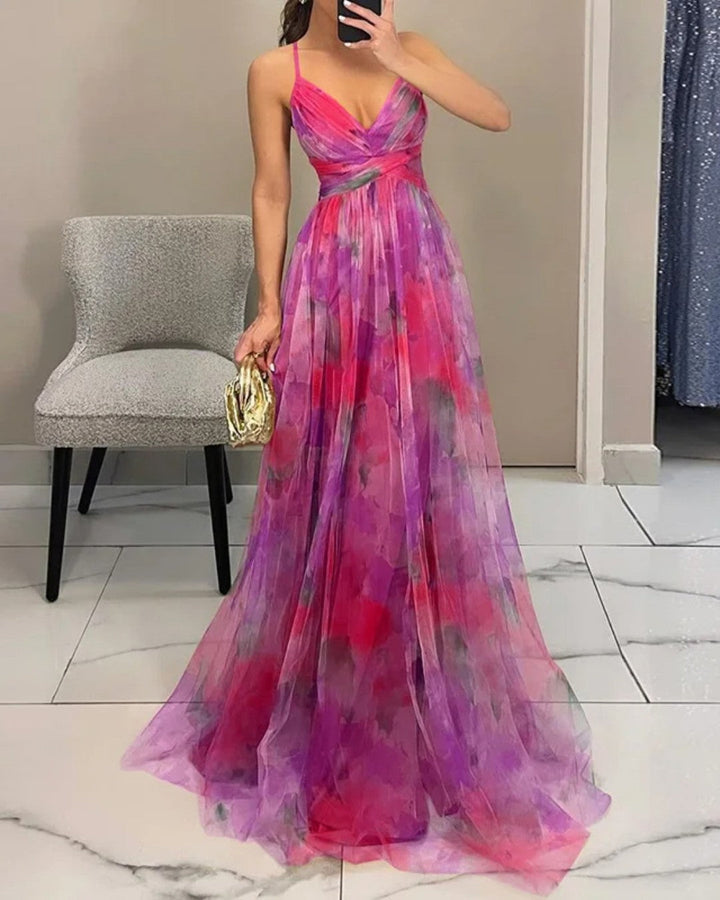Merida - Floral Chiffon Maxi Dress