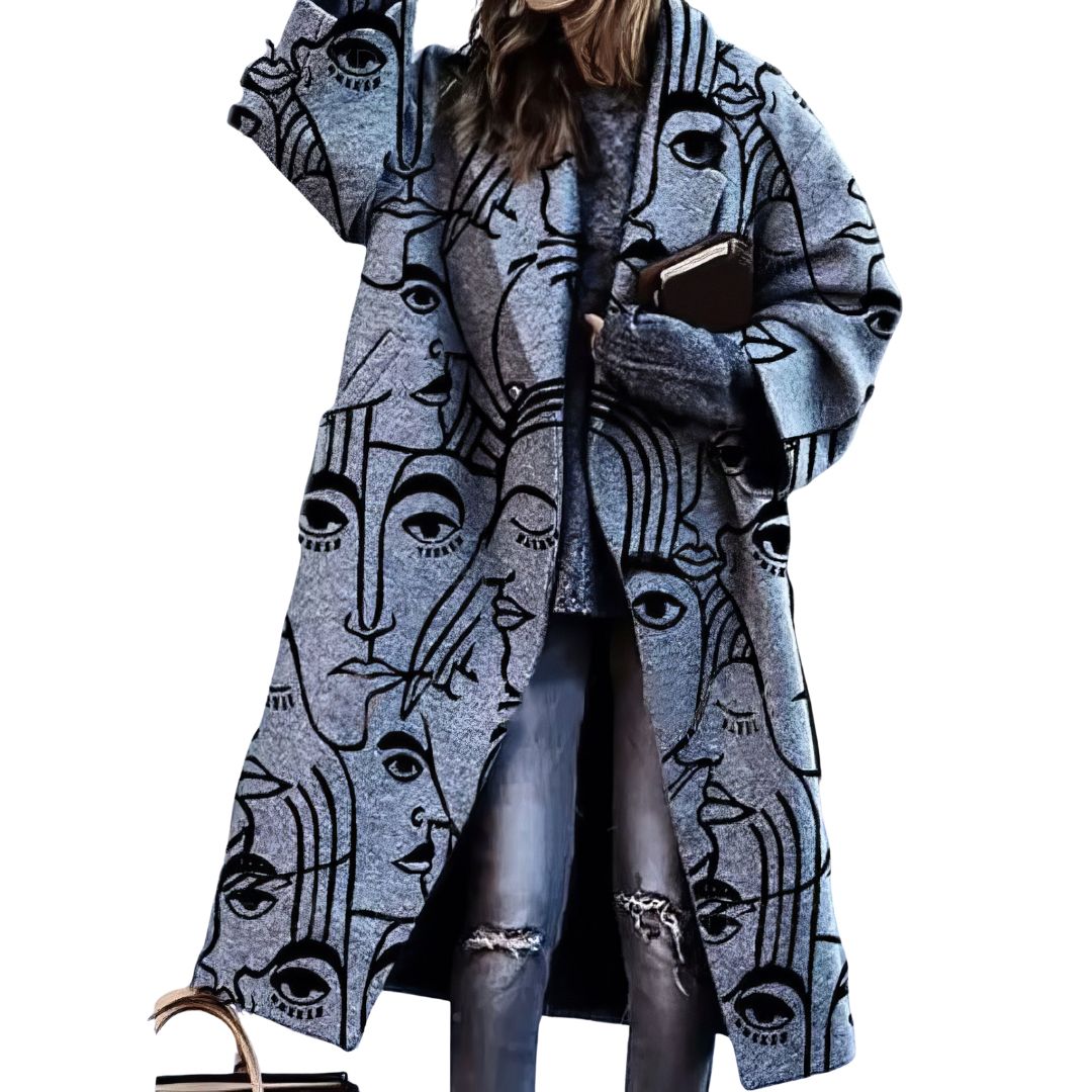 Natallie – Oversized Wrap Coat for Effortless Elegance