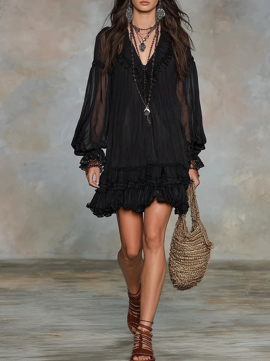 Seraphina - Timeless Ruffle Mini Dress