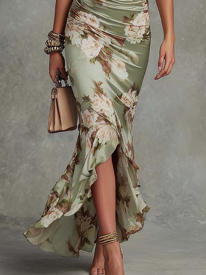 Dixie - Floral Satin Midi Dress