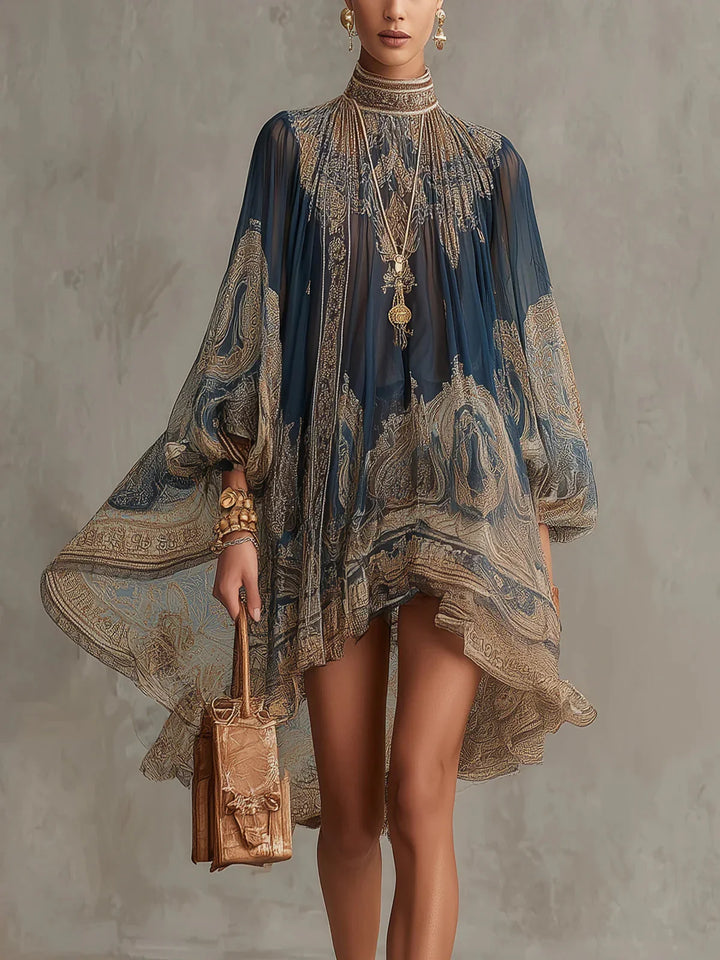 Beatrice - Baroque Chiffon Mini Dress