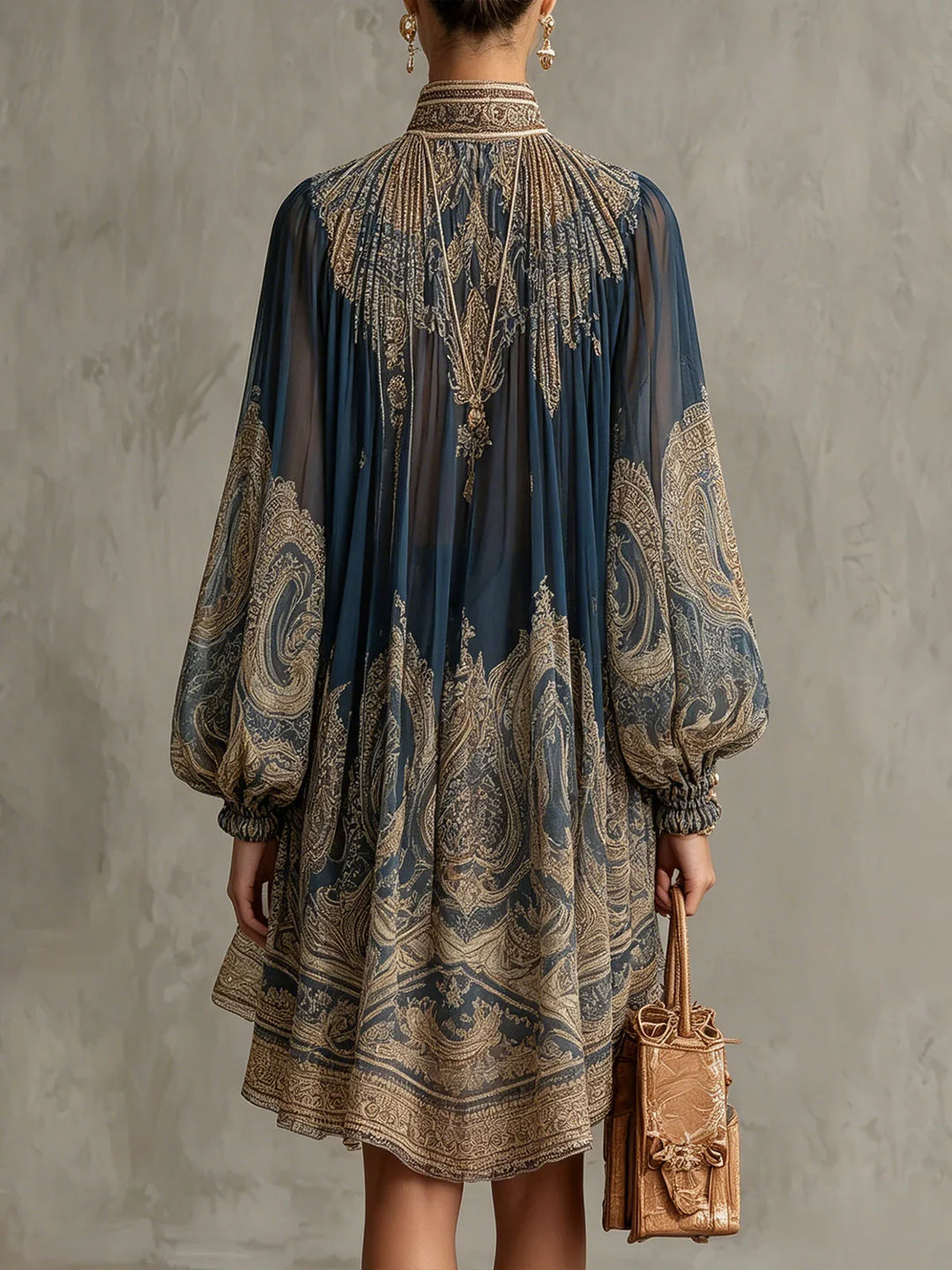 Beatrice - Baroque Chiffon Mini Dress