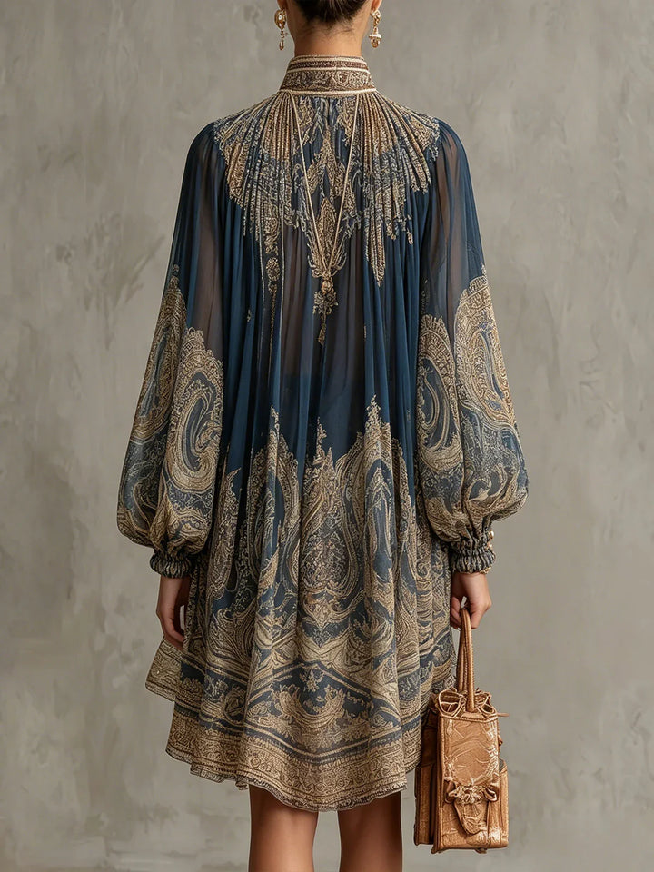 Beatrice - Baroque Chiffon Mini Dress