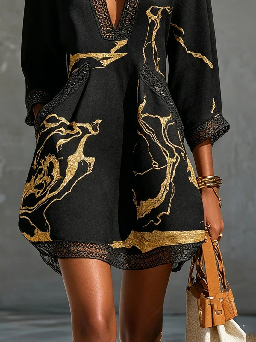 Rufie - Marble Print Mini Dress