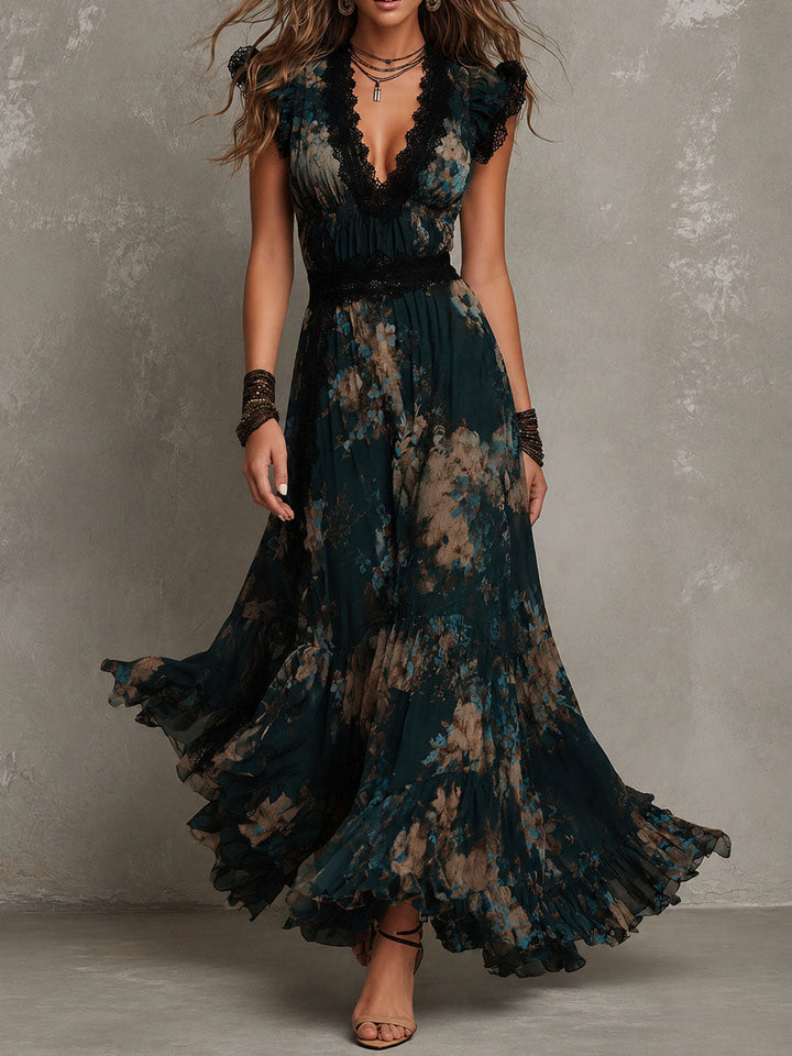 Lilian - Floral tiered Maxi Dress