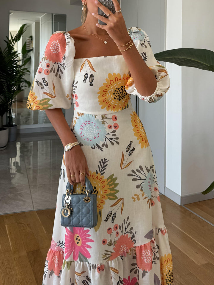 Gianna - Romantic Floral Midi Dress
