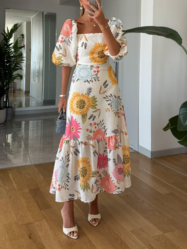Gianna - Romantic Floral Midi Dress