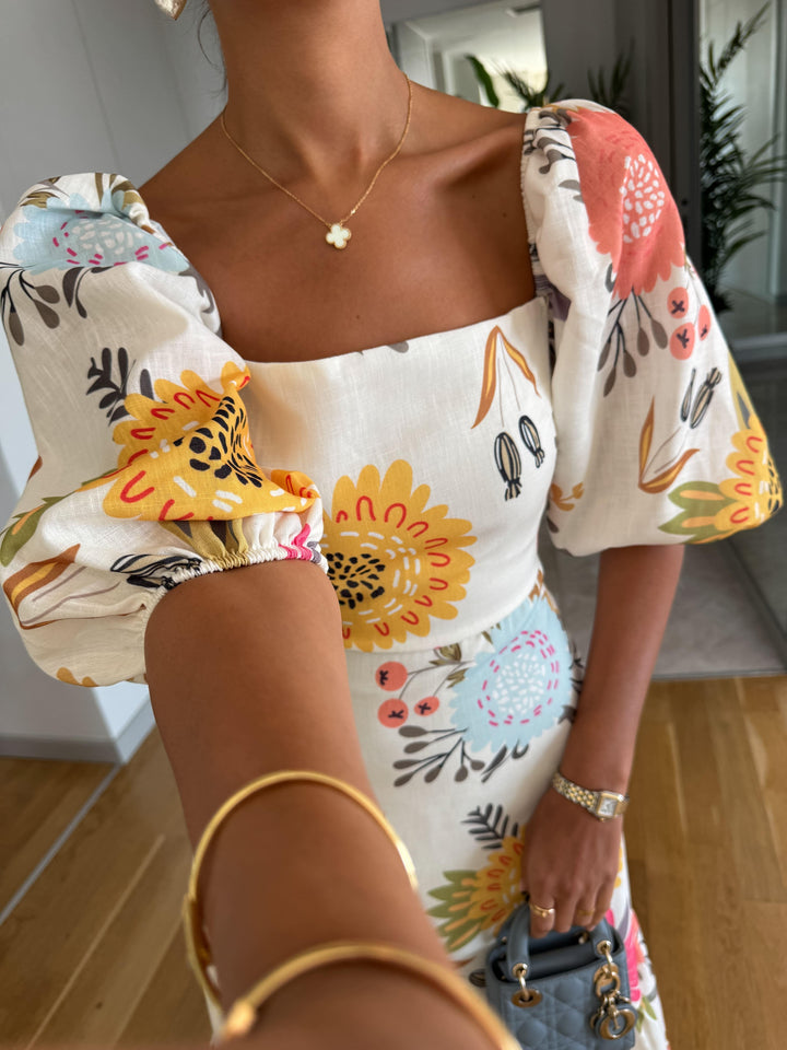 Gianna - Romantic Floral Midi Dress