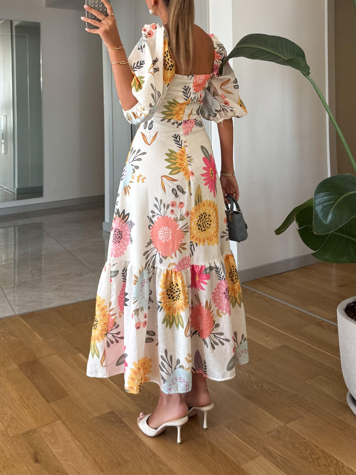 Gianna - Romantic Floral Midi Dress