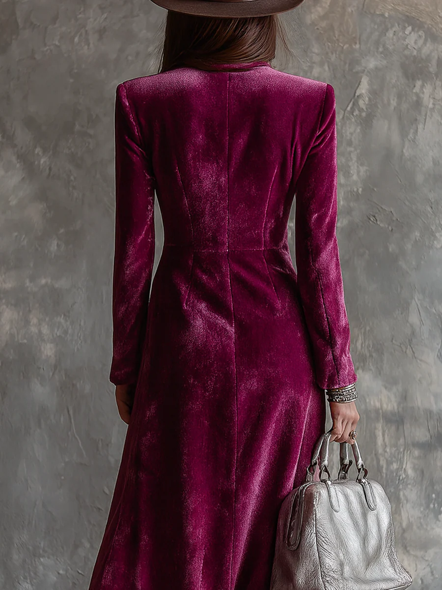 Gaille – Velvet Maxi Blazer Dress