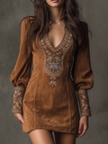 Erizza – Suede-Effect Short Dress