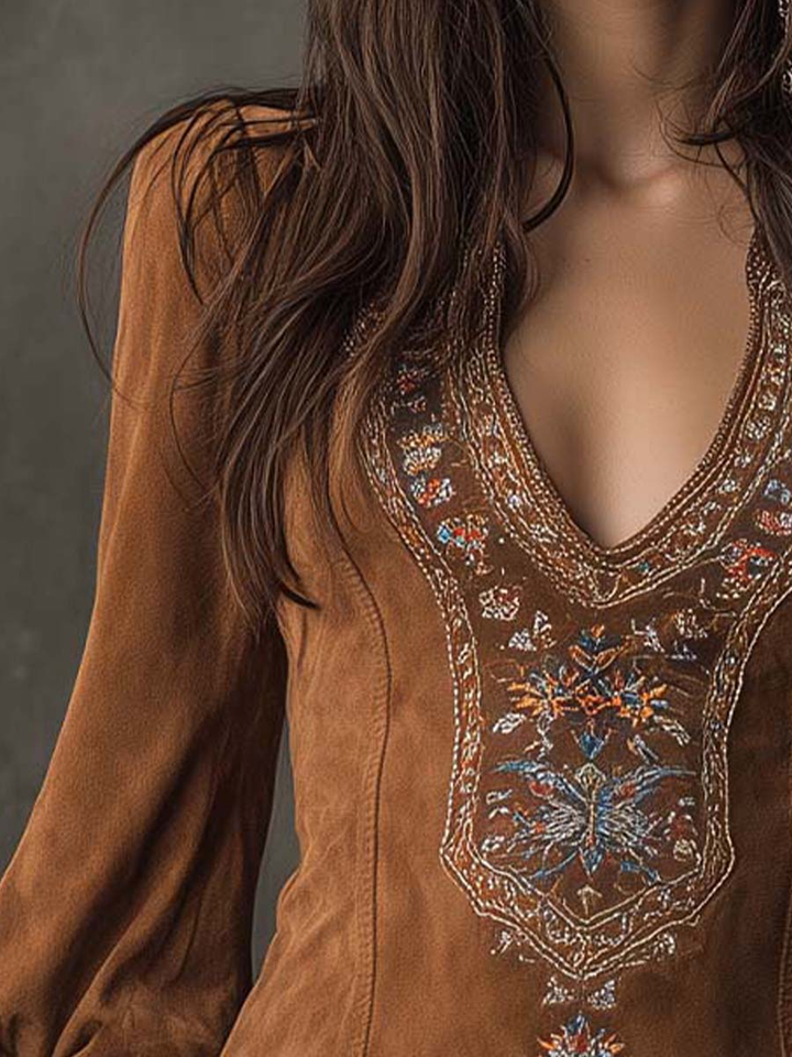 Erizza – Suede-Effect Short Dress