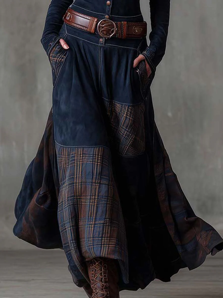 Jill – Suede-Effect Maxi Dress With Belt