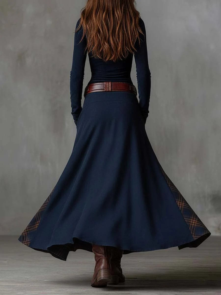 Jill – Suede-Effect Maxi Dress With Belt