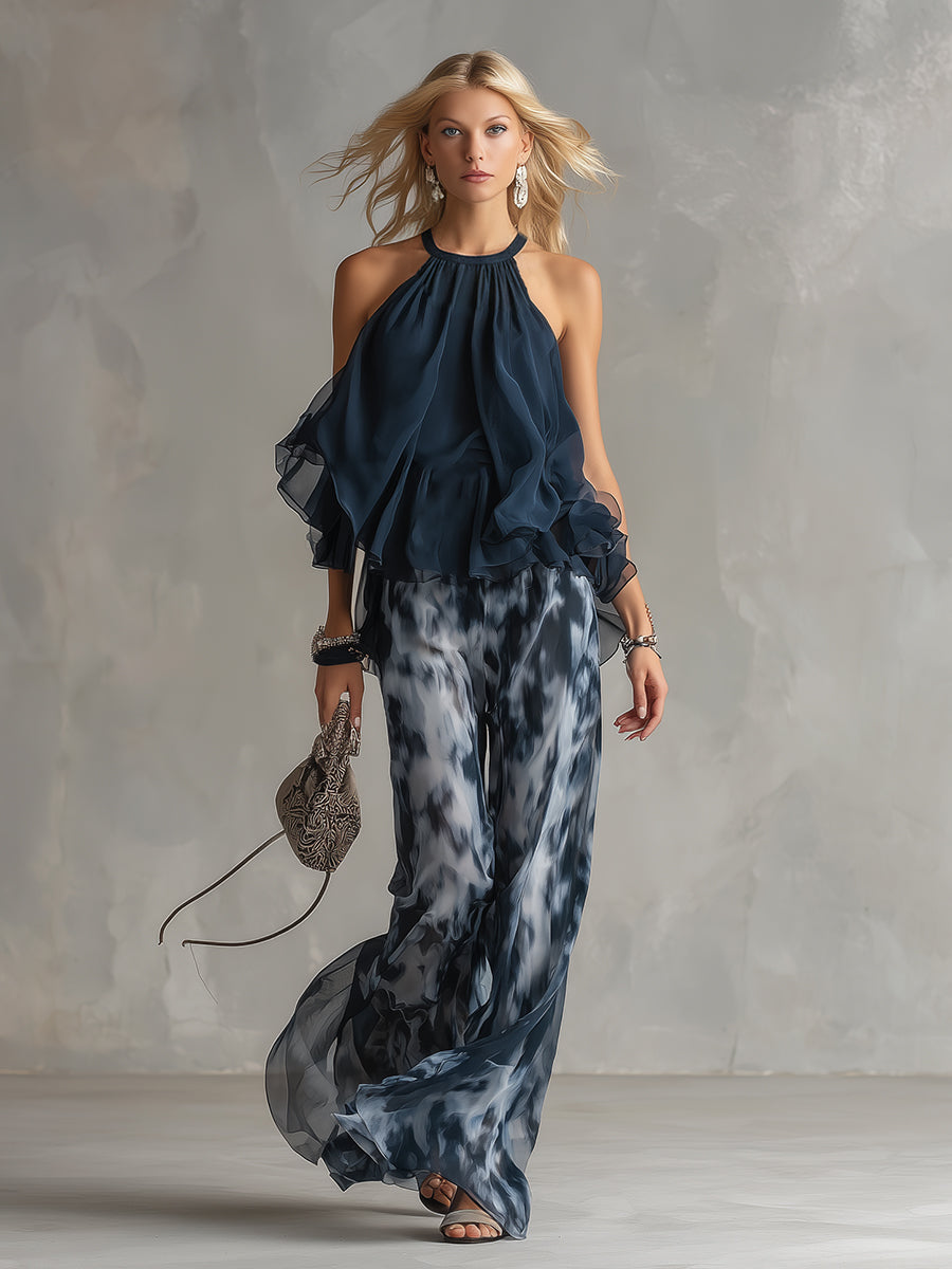 Magnolia™ | Lightweight flowing Top and Wide-leg Trousers Set