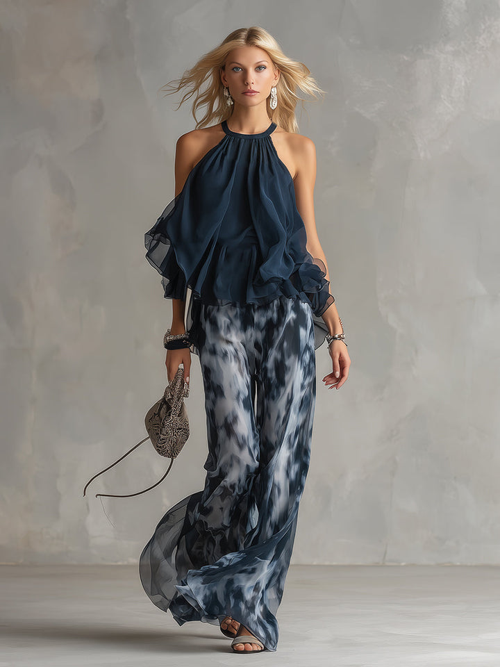 Magnolia™ | Lightweight flowing Top and Wide-leg Trousers Set